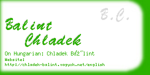 balint chladek business card